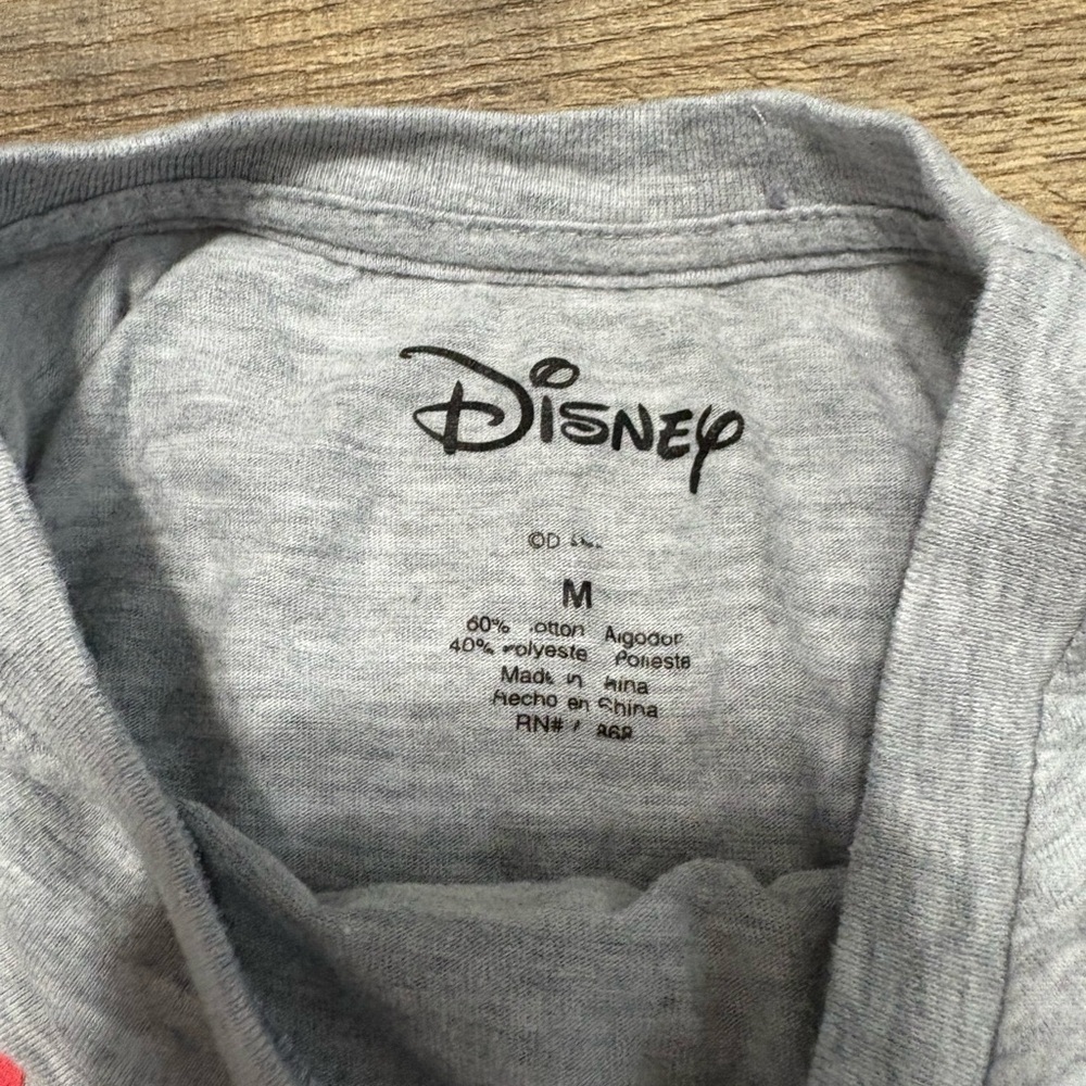 Disney Rainbow Logo Gray T-Shirt Women’s Medium | Graphic Tee - Picture 3 of 3